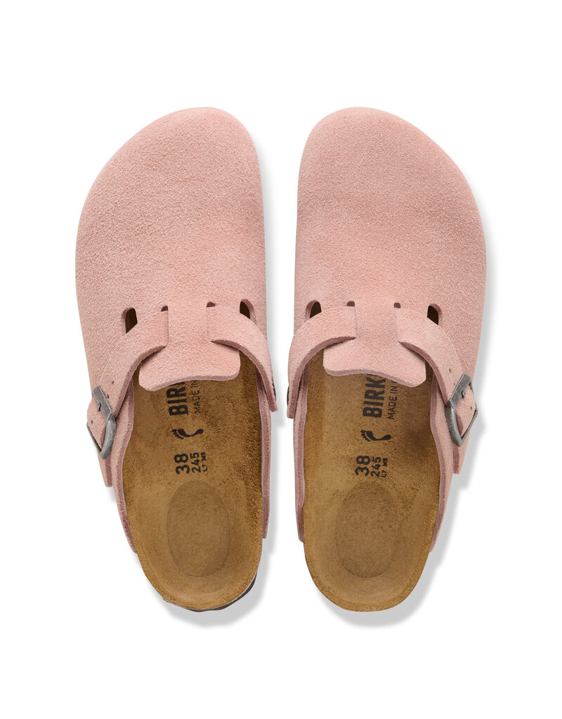 Birkenstock Birkenstock Boston Suede Leather - Pink Clay Narrow