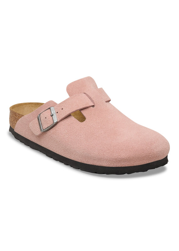 Birkenstock Birkenstock Boston Suede Leather - Pink Clay Narrow