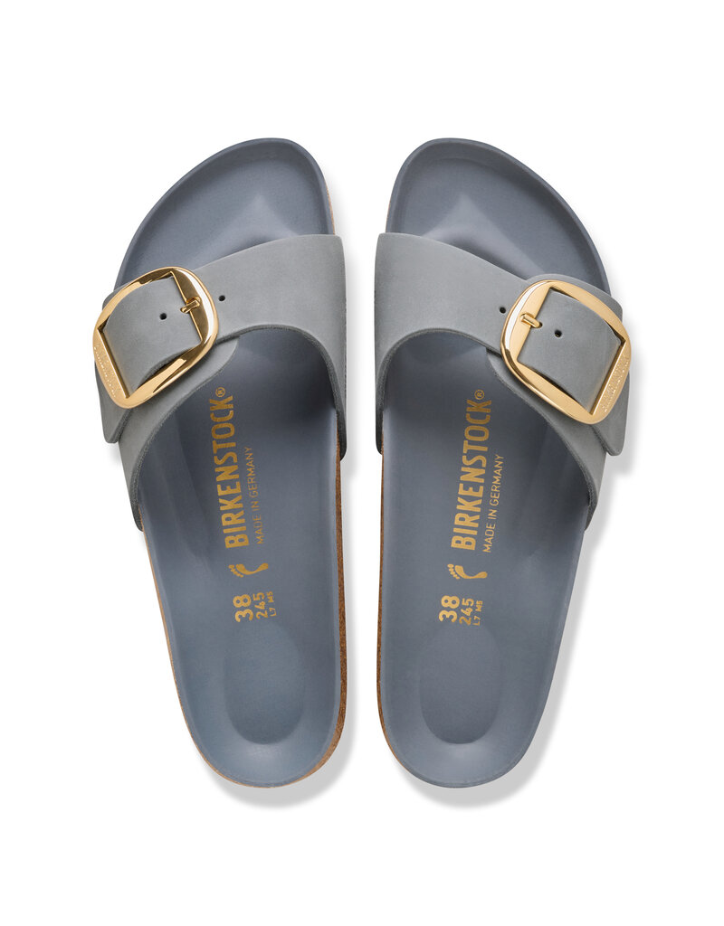 Birkenstock Birkenstock Madrid Big Buckle Oiled Leather -  Basalt Grey Narrow