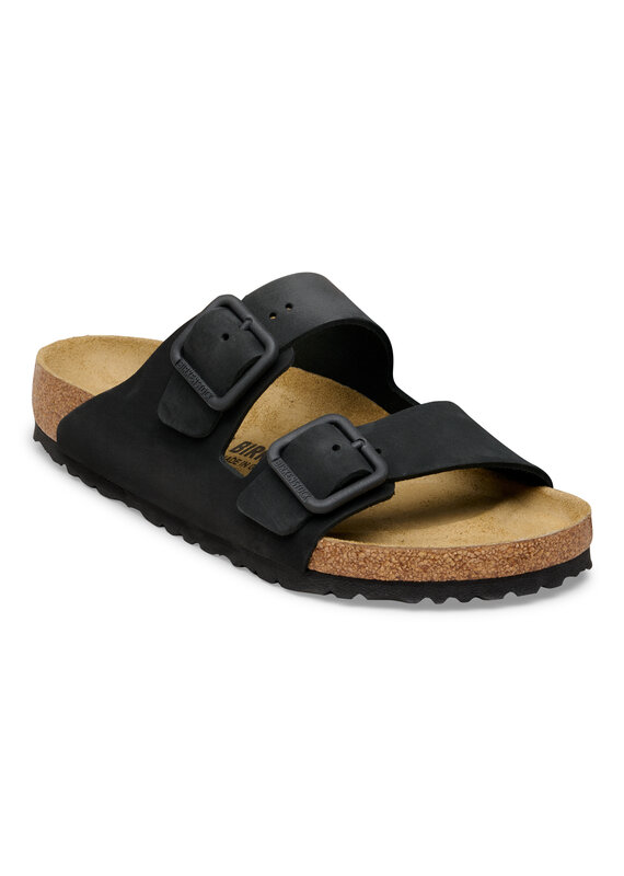 Birkenstock Birkenstock Arizona Wire Buckle Nubuck Leather -  Black Regular