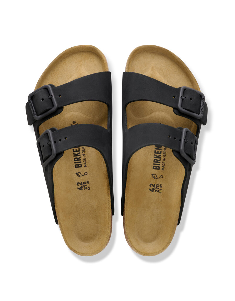 Birkenstock Birkenstock Arizona Wire Buckle Nubuck Leather -  Black Regular
