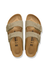 Birkenstock Birkenstock Arizona Suede Leather - Faded Khaki Narrow