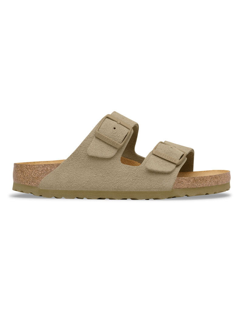 Birkenstock Birkenstock Arizona Suede Leather - Faded Khaki Narrow