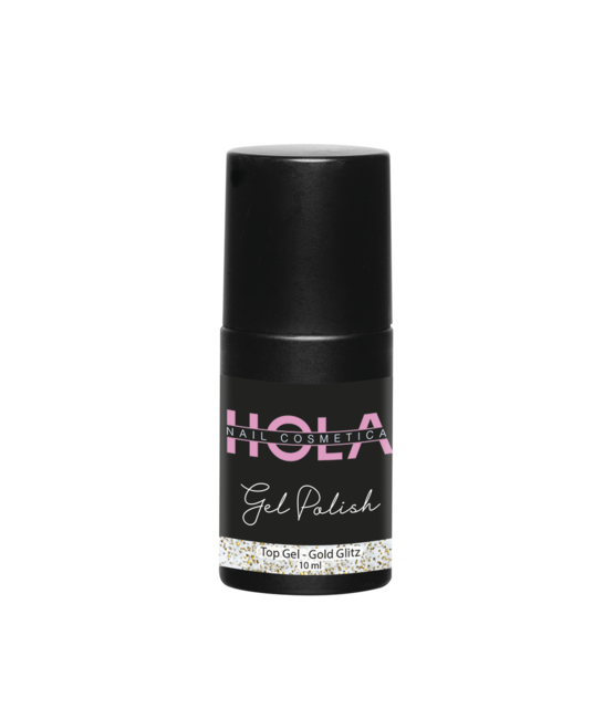 HNC GP Top Gel - Gold Glitz 10ml