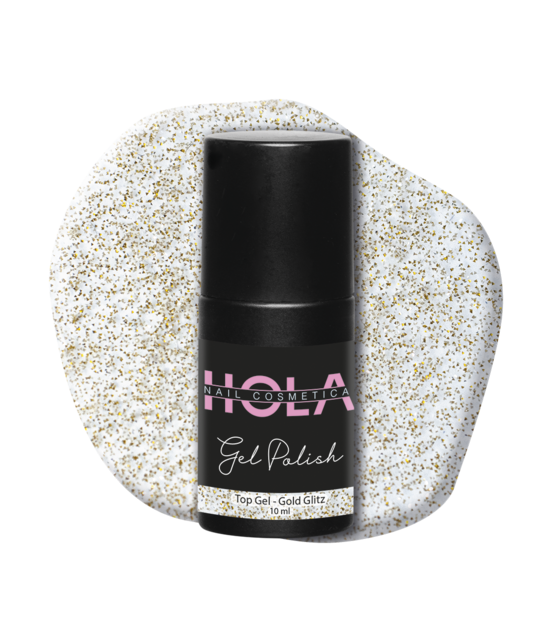 HNC GP Top Gel - Gold Glitz 10ml