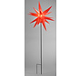 Star-Max étoile LED, rouge, ø 100 cm + barre de 120 cm