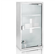 DBA DBA Armoire à pharmacie grande avec serrure - 48,5cm x 25cm x 12cm