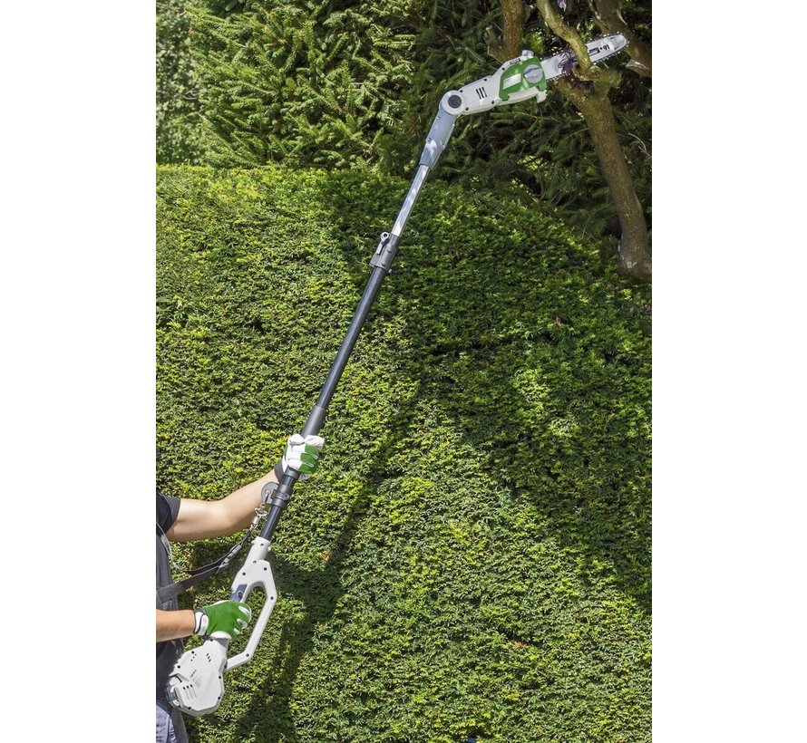 GartenMeister Perche télescopique - compatible avec tronçonneuse à batterie AAS 4025 et taille-haie à batterie ATHS 4043 - sans batterie ni chargeur