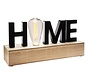 Lampe Sphera avec texte HOME - 34 cm - Bois