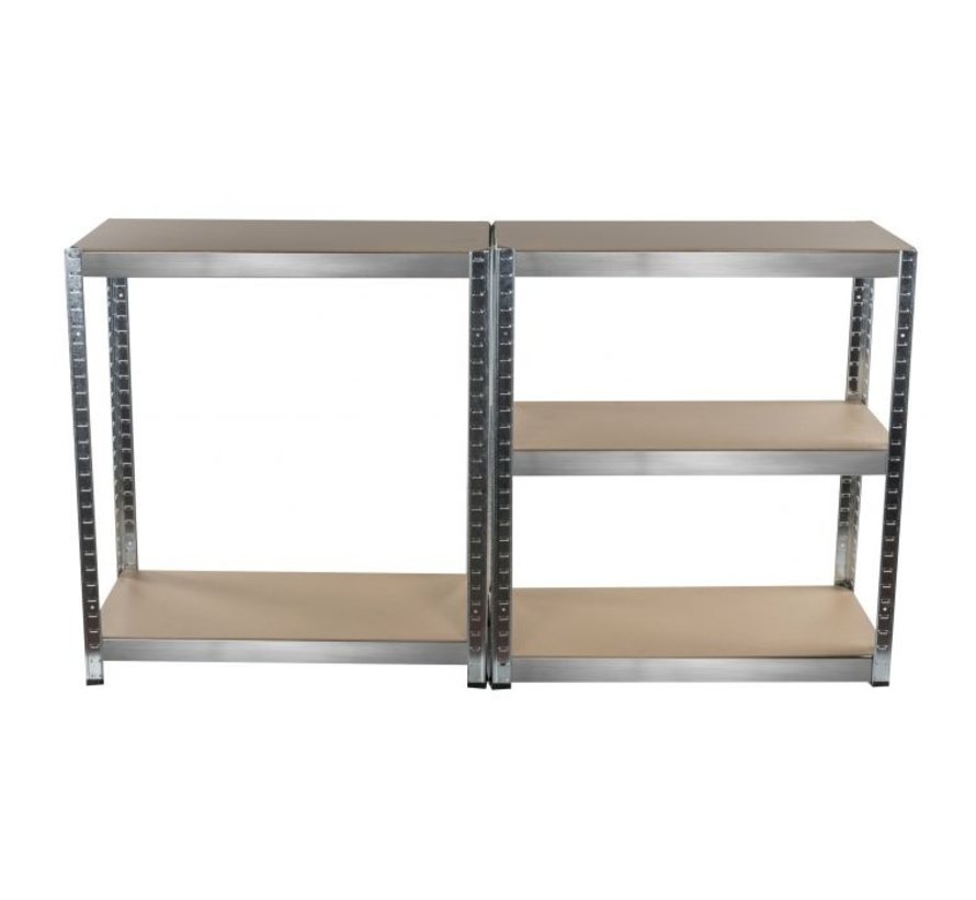 2x Kinzo rack de stockage 5 étagères 172 x 75 x 30cm