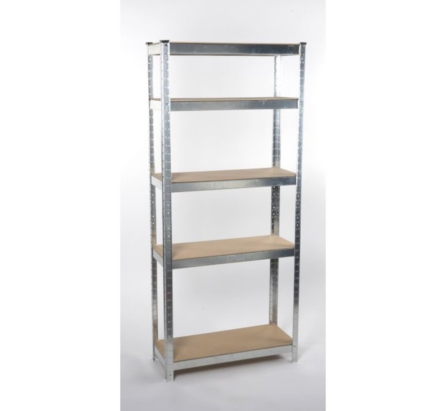 2x Kinzo rack de stockage 5 étagères 172 x 75 x 30cm