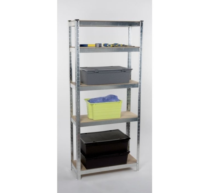 2x Kinzo rack de stockage 5 étagères 172 x 75 x 30cm