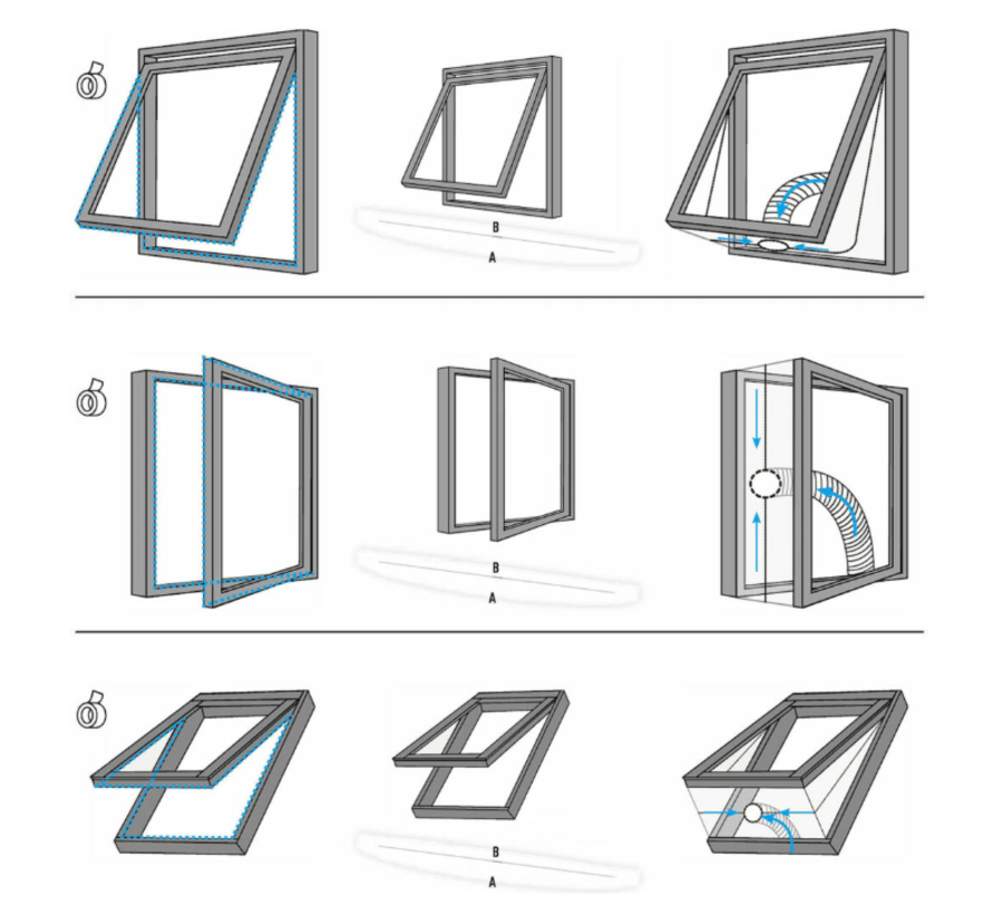 Calfeutrage fenêtres pour climatiseur mobile de 4 mètres - Kit de calfeutrage