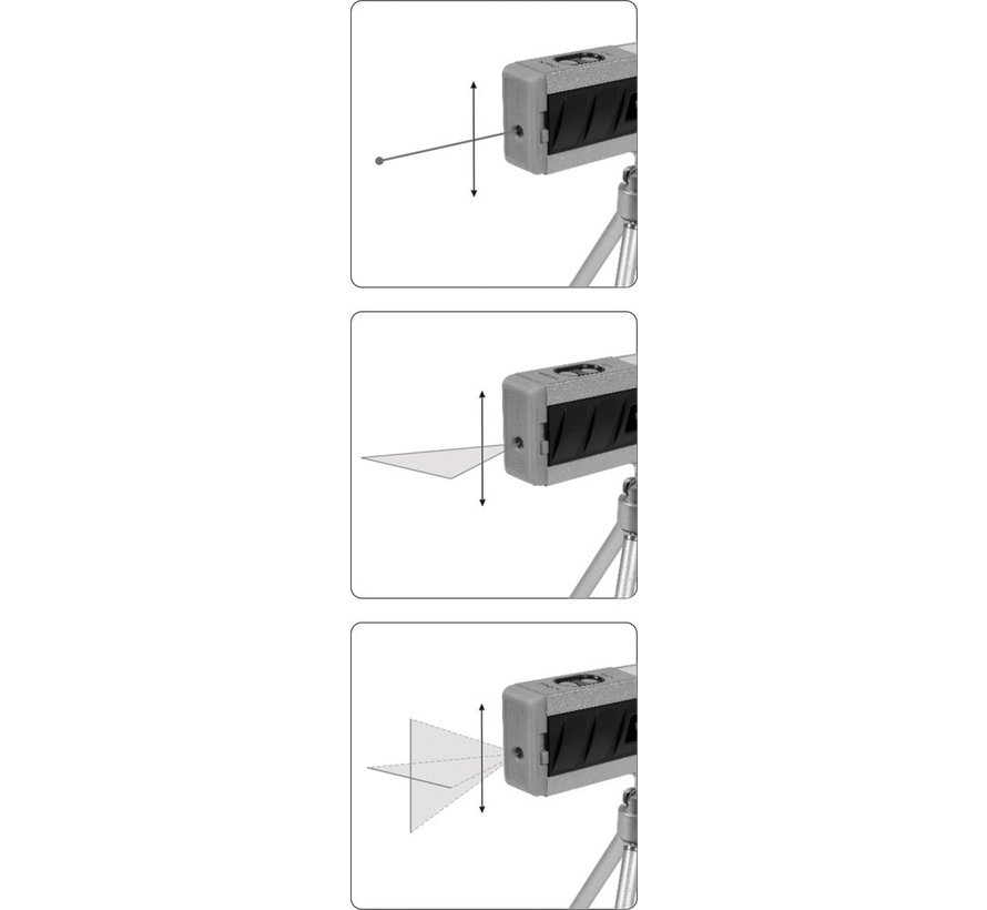 VOREL Niveau à bulle laser avec trépied - 170mm - Avec éclairage LED