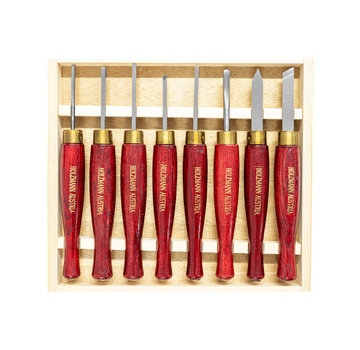 Holzmann HM8TLG Set de mini-burins -8 pièces - Avec étui de rangement