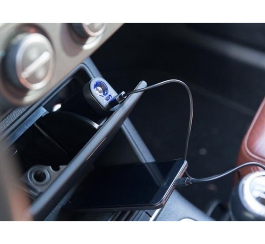 Velleman 6-In-1 Chargeur de voiture / Batterie externe / Lampe de poche LED / Coupe-ceinture de sécurité / Marteau de secours