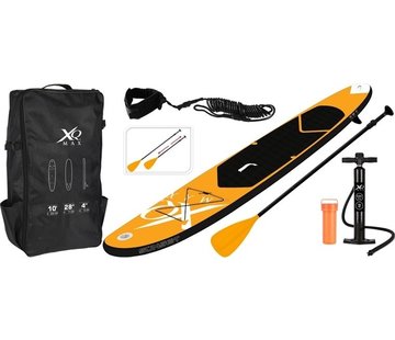 XQ Max Planche SUP gonflable XQ Max - 305 cm - set de 6 pièces- Orange/Noir - Jusqu'à 100 kg