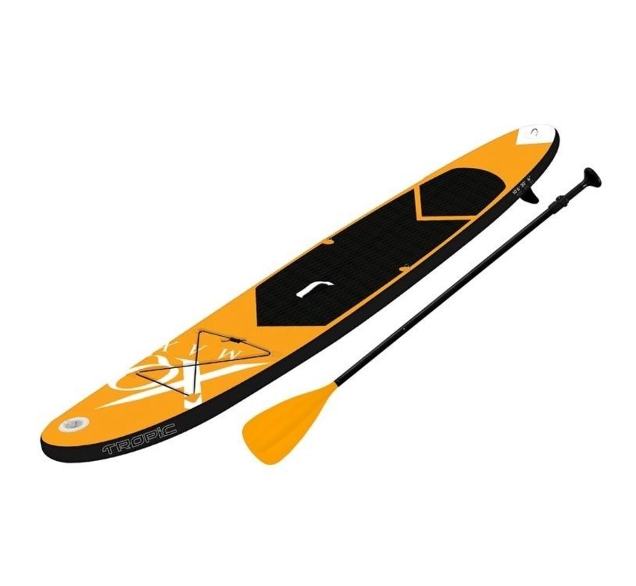 Planche de SUP gonflable XQ Max - 305 cm - set de 6 pièces- Orange/Noir - Jusqu'à 100 kg