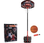 XQ Max Panier de basket-ball - Réglable de 1,38 m à 2,5 m - Ø 45 cm - Noir/Orange - Métallique