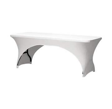 Perel Housse de table rectangulaire - Stretch - 75 x 180 x 74 cm - Blanc