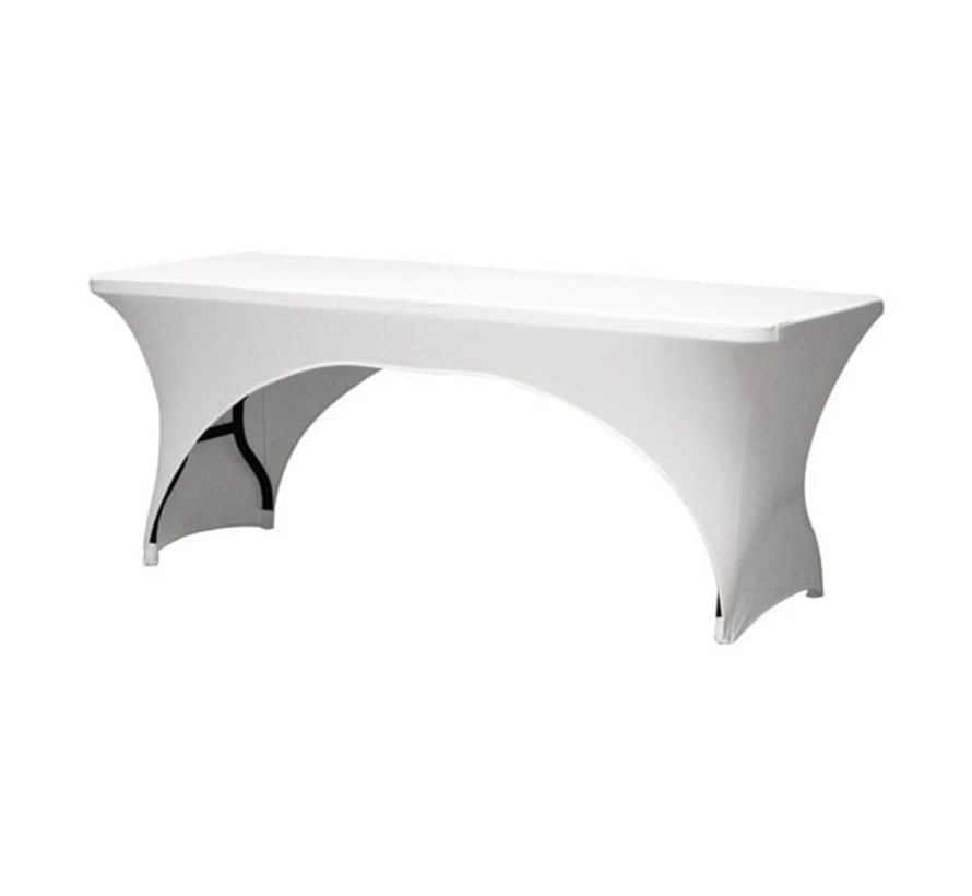 Housse de table rectangulaire - Stretch - 75 x 180 x 74 cm - Blanc