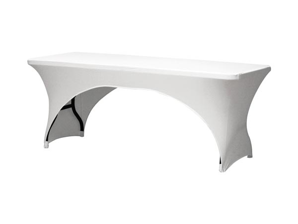 Housse de table rectangulaire - Stretch - 75 x 180 x 74 cm - Blanc