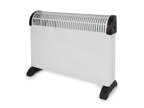 Convecteur Perel avec fonction turbo - 2000W - 3 niveaux de chaleur - 58x19,6x42 cm