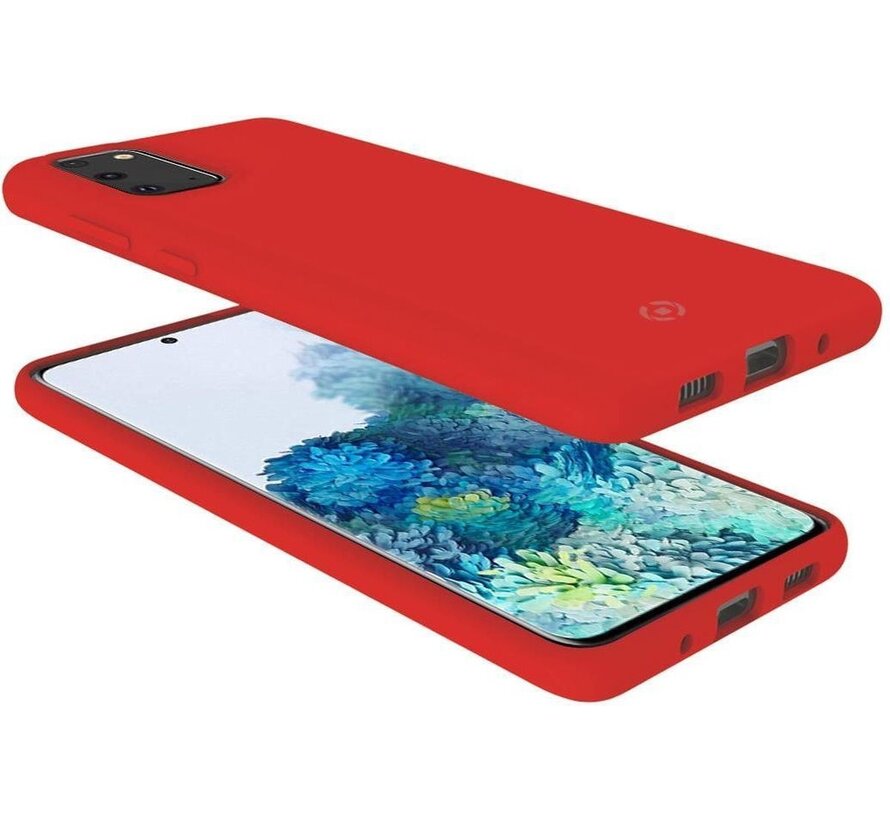 Etui Celly pour Samsung Galaxy S20 - Coque arrière en silicone - Rouge