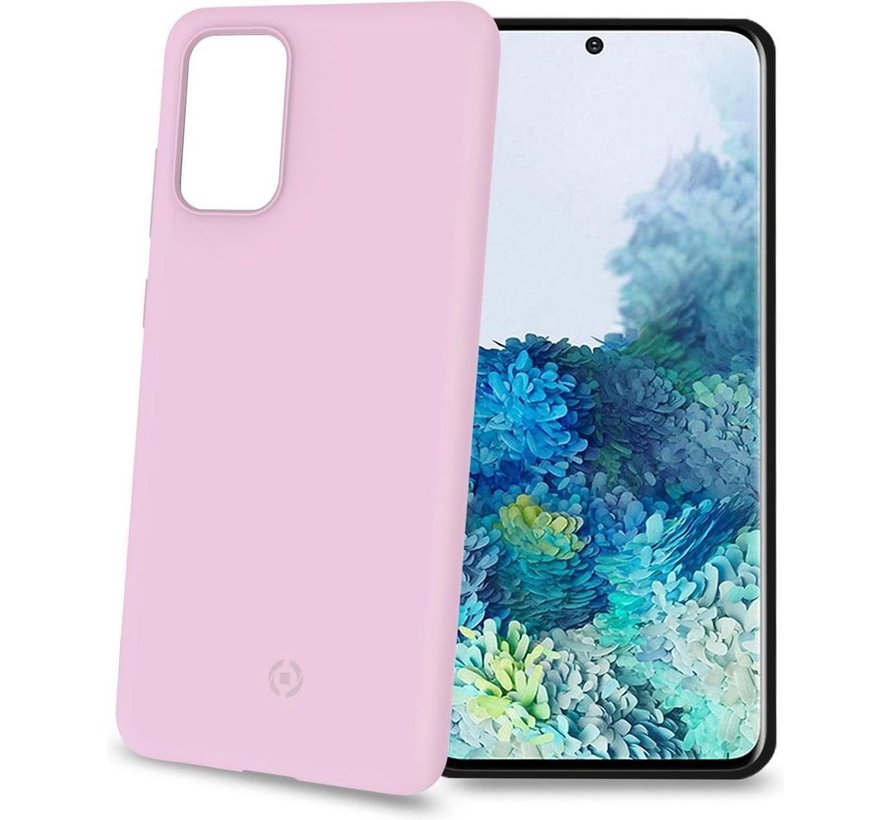 Étui Celly pour Samsung Galaxy S20 - Coque arrière en silicone - rose