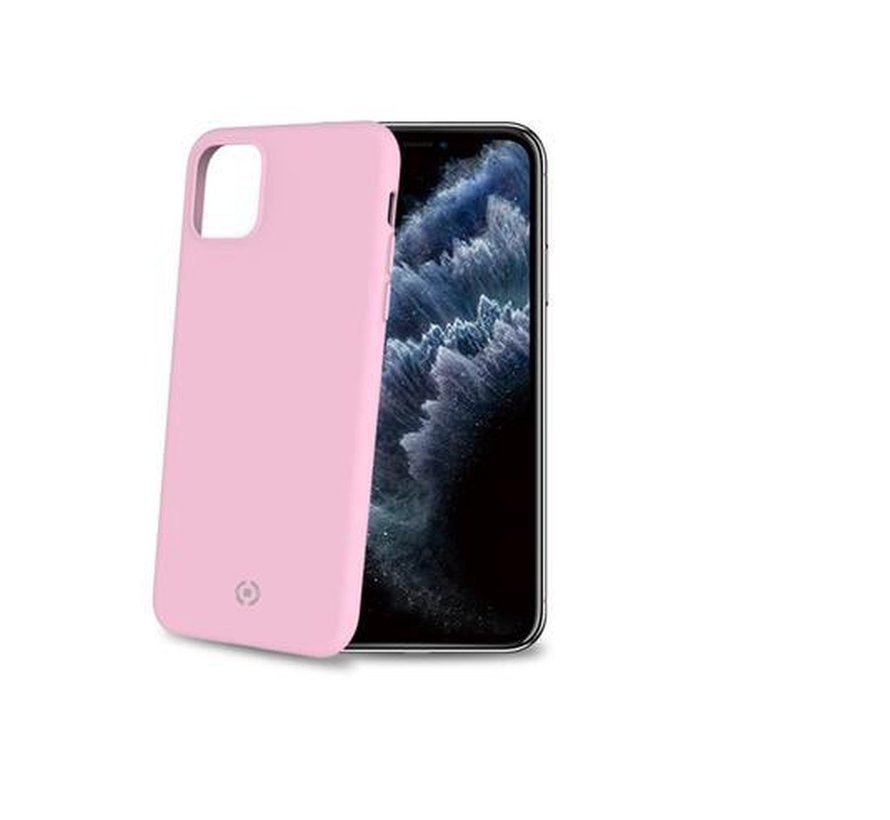 Étui Celly adapté à l'Apple iPhone 11 Pro - Coque arrière en silicone - rose