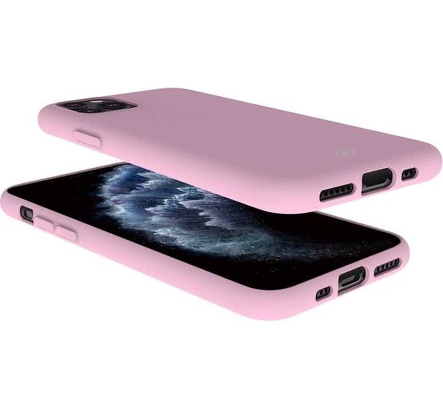 Étui Celly adapté à l'Apple iPhone 11 Pro - Coque arrière en silicone - rose