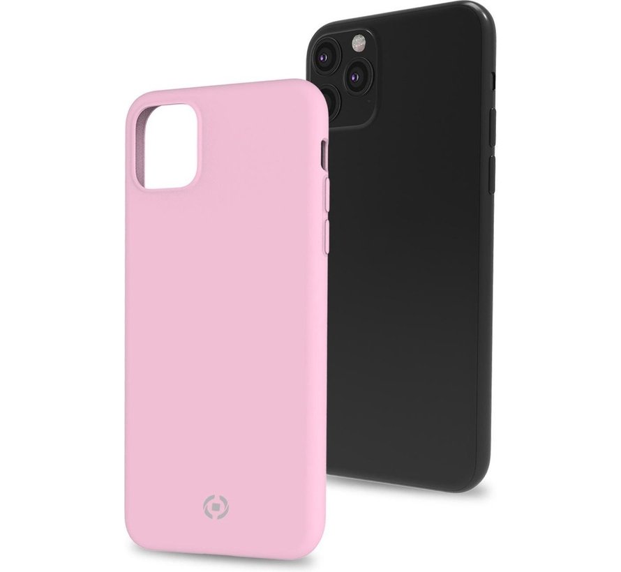 Étui Celly adapté à l'Apple iPhone 11 Pro - Coque arrière en silicone - rose