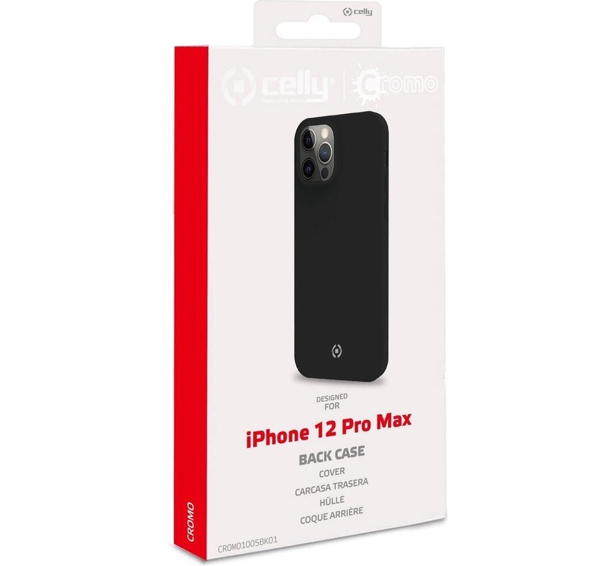 Étui Celly adapté à l'Apple iPhone 12 Pro Max - Coque arrière en TPU - noir