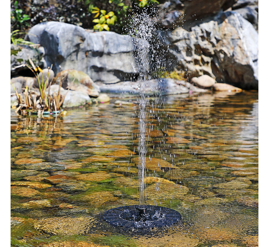 Fontaine solaire Monzana sur panneau solaire Fontaine de bassin 150 l/h - Energie solaire