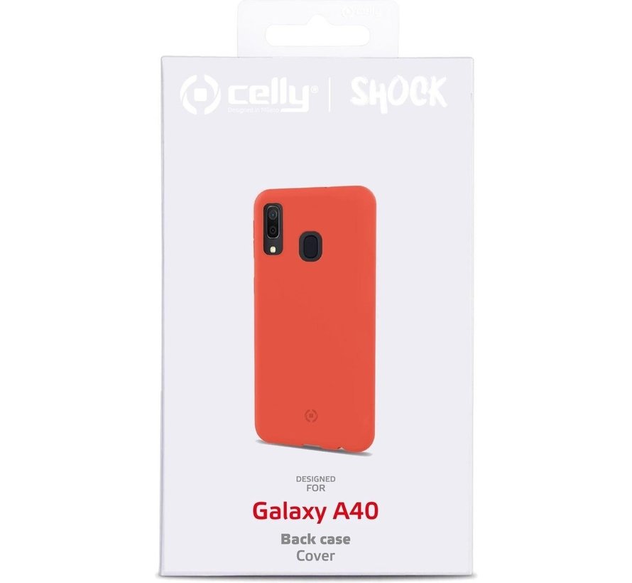 Étui Celly adapté au Samsung Galaxy A40 - Coque arrière en TPU - Orange