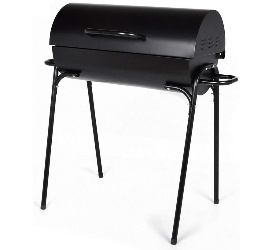 Barbecuecharbon de bois - Surface de grillage 60 x 30 cm - Acier inoxydable