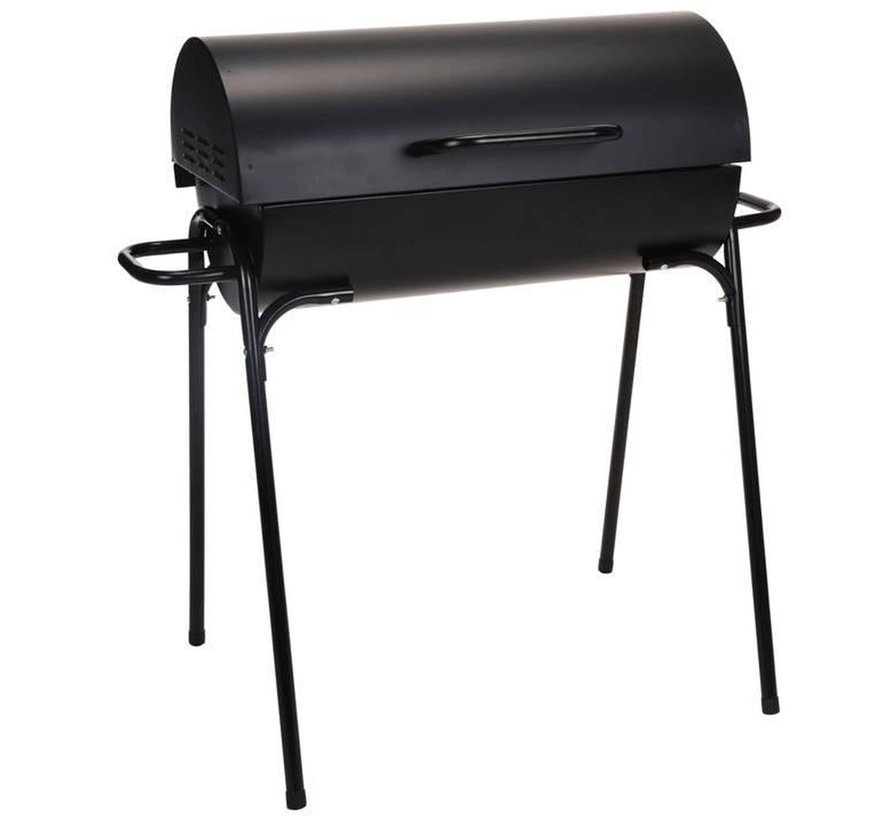 Barbecuecharbon de bois - Surface de grillage 60 x 30 cm - Acier inoxydable