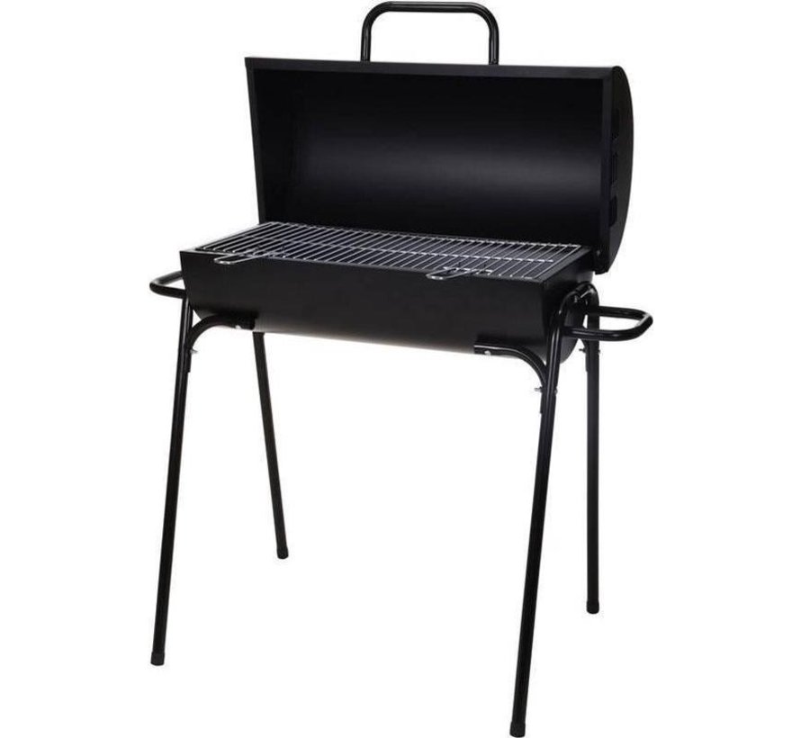 Barbecuecharbon de bois - Surface de grillage 60 x 30 cm - Acier inoxydable