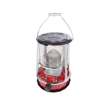 Perel Poêle à pétrole Perel 4,6 litres 2600W acier rouge/argent 2 pièces