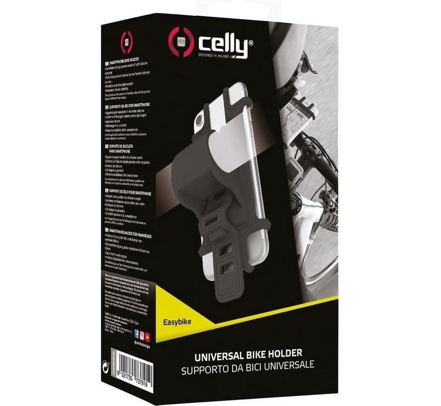 Celly Easy Support de téléphone pour vélo - Universel - Noir