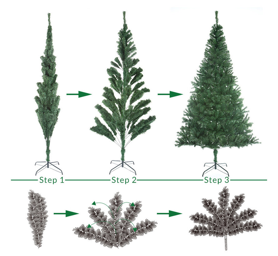 Sapin de Nöel artificiel Casa - arbre de Nöel - 150cm - incluant le support