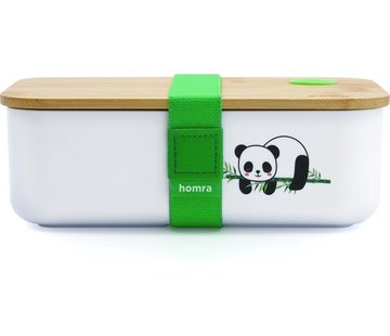 Homra Homra Lunchbox BBOO Kids - Bread Drum Kids - Child - 2 Compartments - Lunch To Go - Kids - FSC Bamboo - Durable Plastic - BPA Free - Lunch Box - Microwave Resistant - Freezer Resistant - Dishwasher Safe