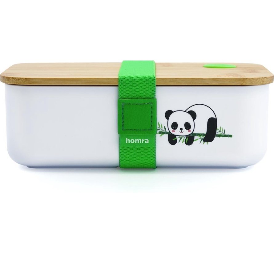 Homra Lunchbox BBOO Kids - Bread Drum Kids - Child - 2 Compartments - Lunch To Go - Kids - FSC Bamboo - Durable Plastic - BPA Free - Lunch Box - Microwave Resistant - Freezer Resistant - Dishwasher Safe