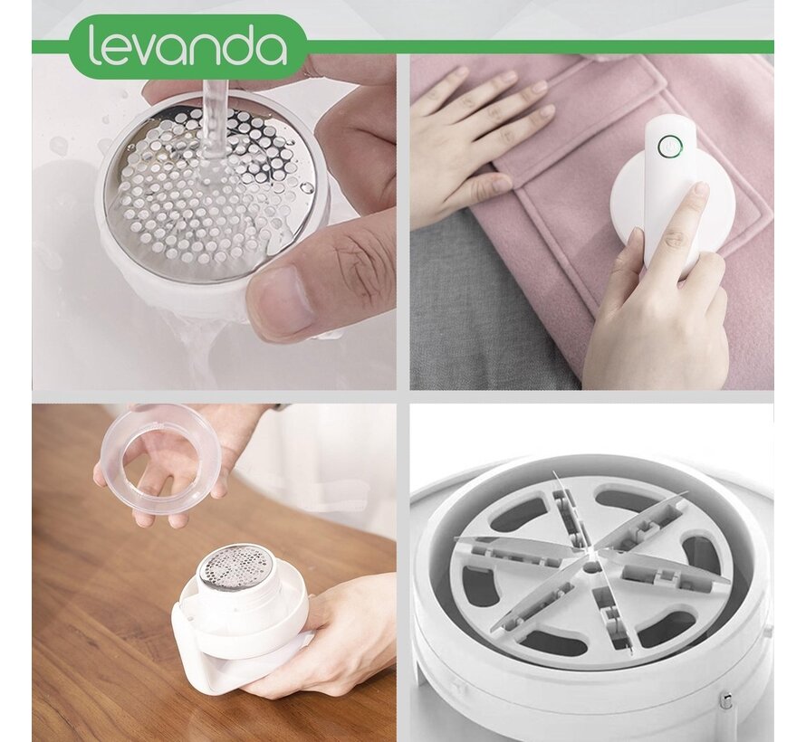 Levanda, tondeuse électrique pour vêtements - tondeuse à charpie rechargeable - dé-pulseur