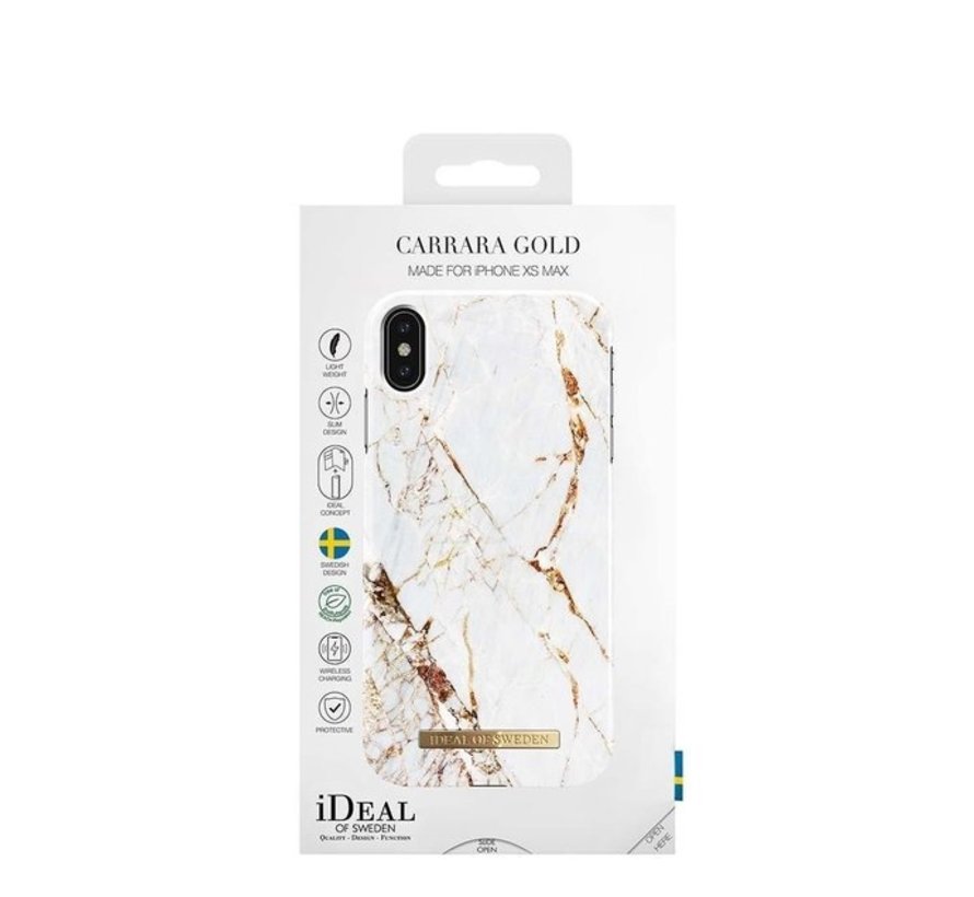 Ideal of Sweden Fashion Back Case Carrara Gold pour iPhone Xs Max
