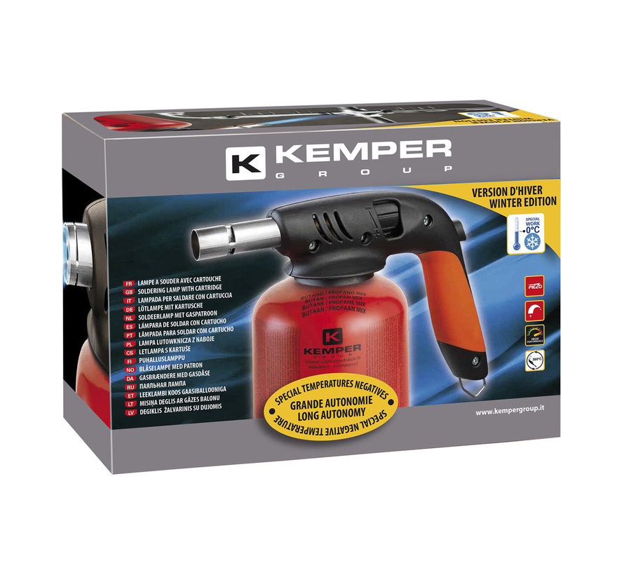 Kemper Chalumeau à souder avec cartouche de gaz - Hiver - 460 g - Rouge