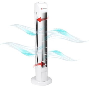 Alpina Ventilateur tour - Alpina - 45 watts - 78 cm - Oscillant - Blanc