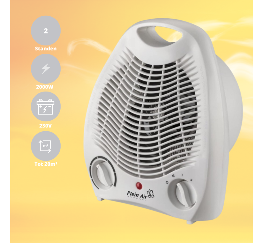 Plein Air Ventilateur électrique TV-EC - 2000 W - Blanc - Jusqu'à 22 m².