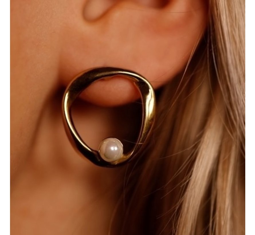 Boucles d'oreilles pour femme - Laura Ferini - acier inoxydable étanche - Or