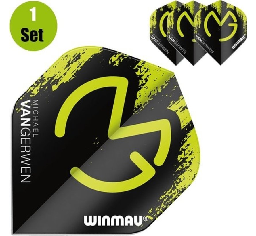 Winmau MvG Mega Standard flight noir/vert